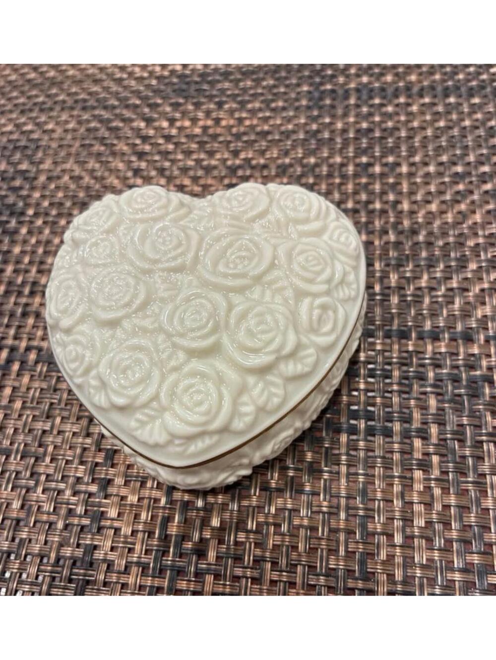 Lenox Heart Rose Trinket Box Collectible